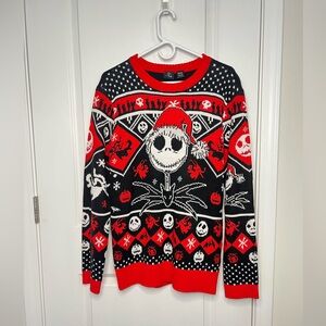 Nightmare Before Christmas Jack Skellington Sweater Size Large